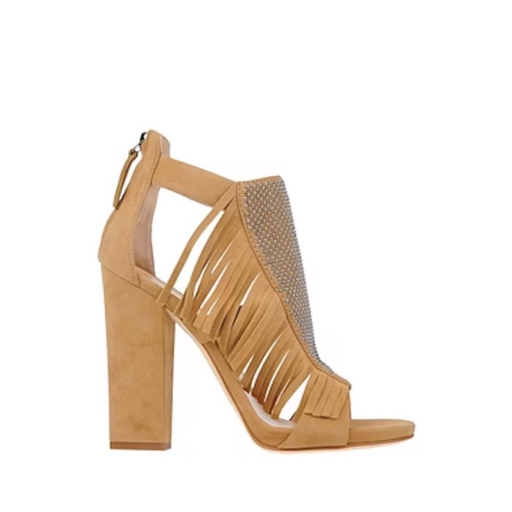 GIUSEPPE ZANOTTI Fringe Heeled Sandal with box